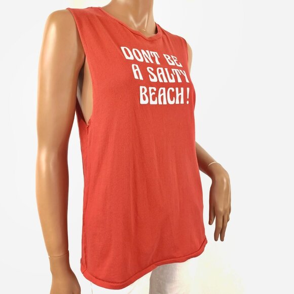 AMUSE SOCIETY Don't be A Salty Beach! Tee Shirt Muscle Shirt S - Picture 2 of 2